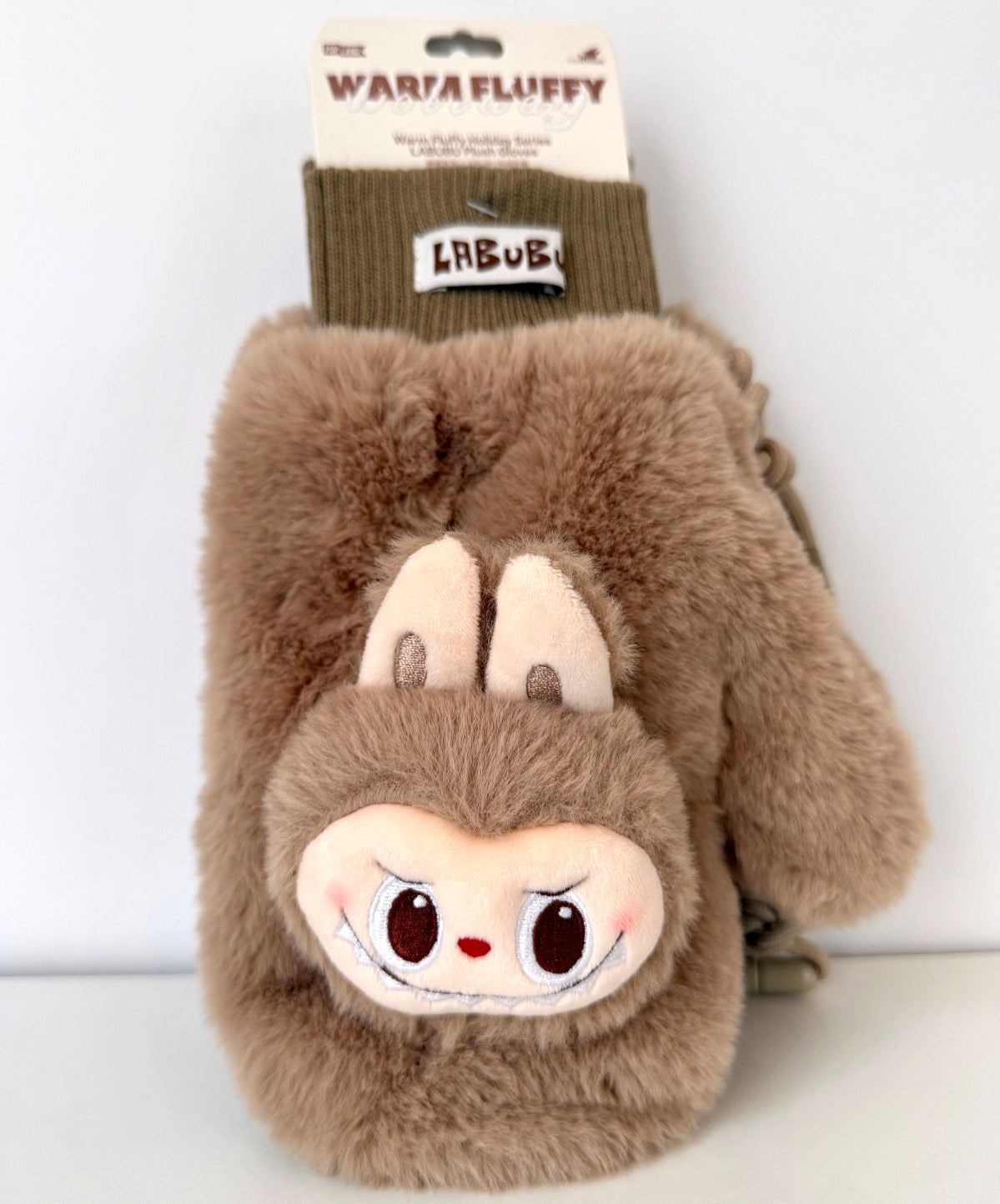 LABUBU Warm Fluffy Plush Mittens POP LAND - Beijing Exclusive NEW 🤎