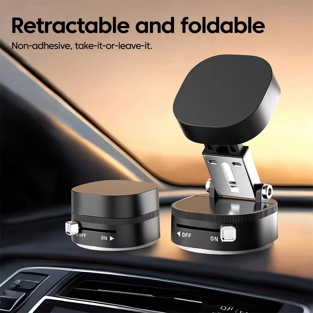 Foldable Mobile Phone Holder Vacuum Suction Cup Holder Magnetic Car Phone Holder for Iphone/ Android Phone Accessories