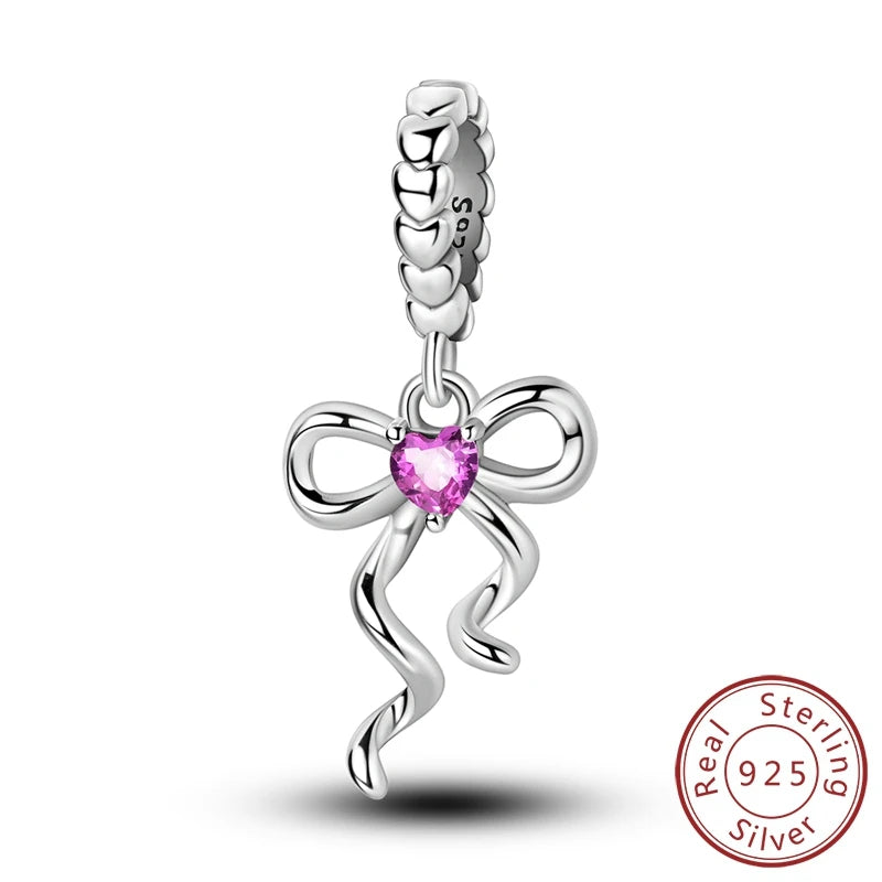 Hot Sale 925 Sterling Silve Charms Beads Forever Love Heart Sister Family Life Charms Dangle for Bracelet Woman Jewelry Gifts