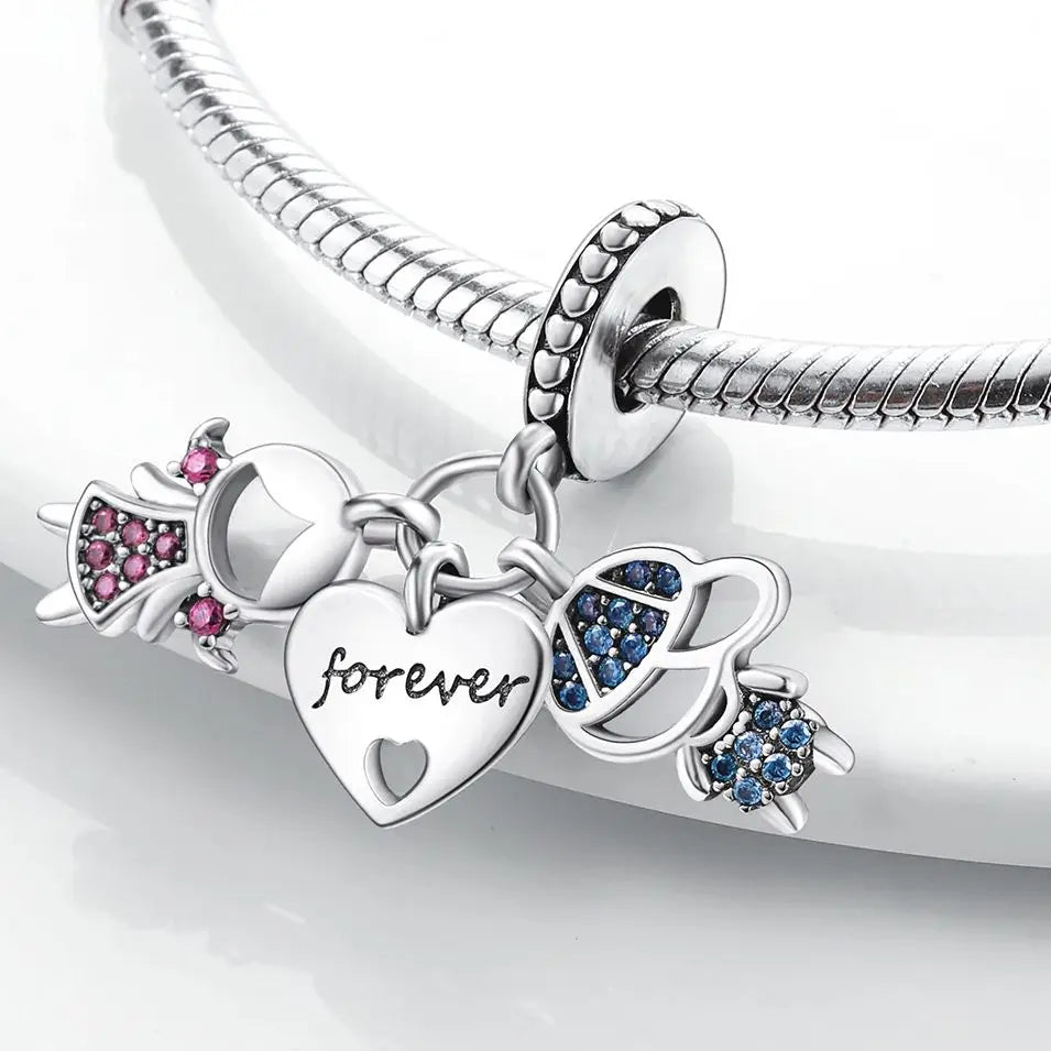 Hot Sale 925 Silver Charms Beads Fit Original Pan Bracelet Making for Woman Jewelry Fashion Pendant