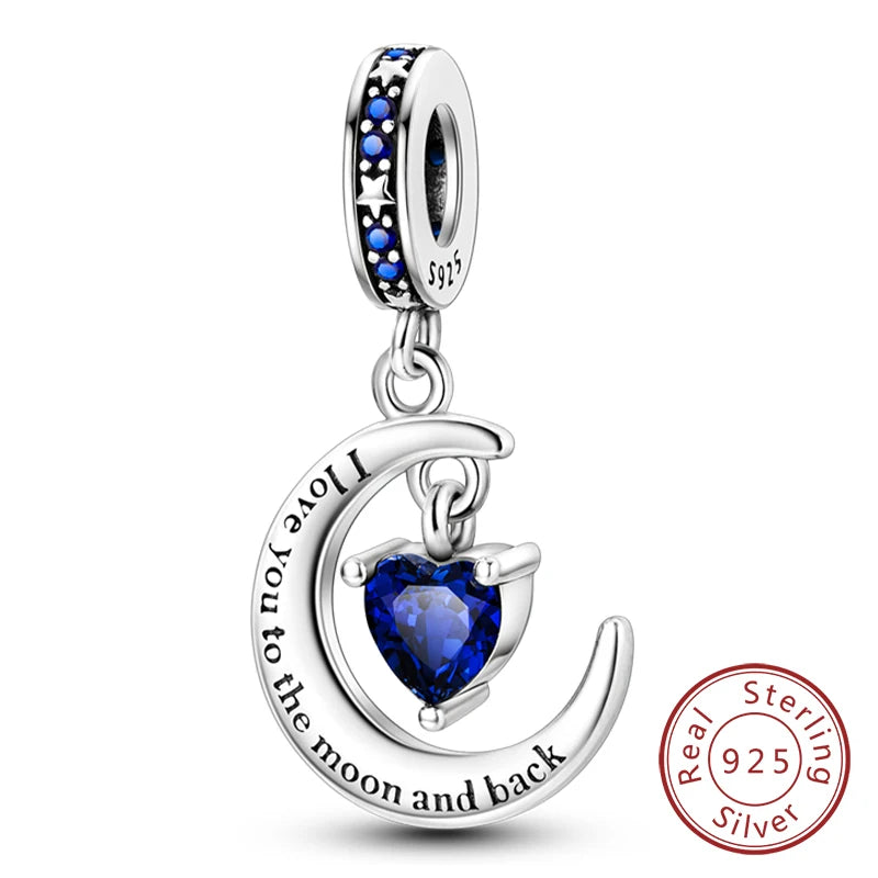 Hot Sale 925 Sterling Silve Charms Beads Forever Love Heart Sister Family Life Charms Dangle for Bracelet Woman Jewelry Gifts