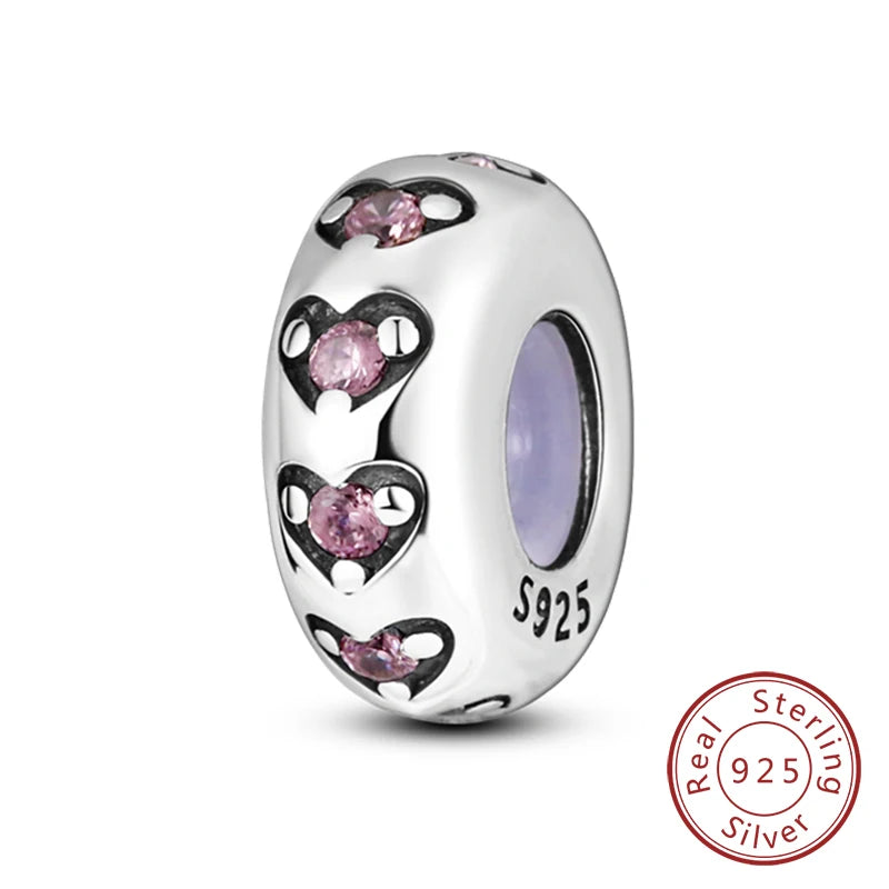 Hot Sale 925 Sterling Silve Charms Beads Forever Love Heart Sister Family Life Charms Dangle for Bracelet Woman Jewelry Gifts