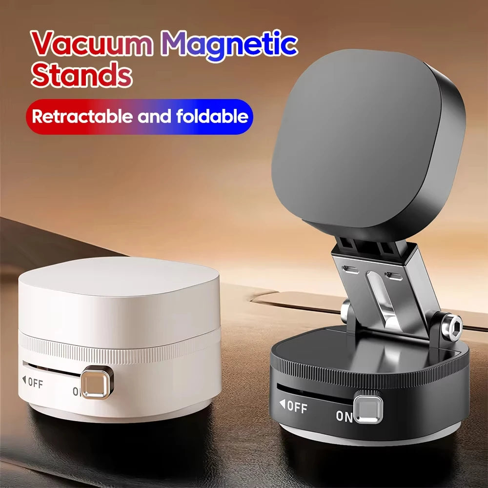 Foldable Mobile Phone Holder Vacuum Suction Cup Holder Magnetic Car Phone Holder for Iphone/ Android Phone Accessories