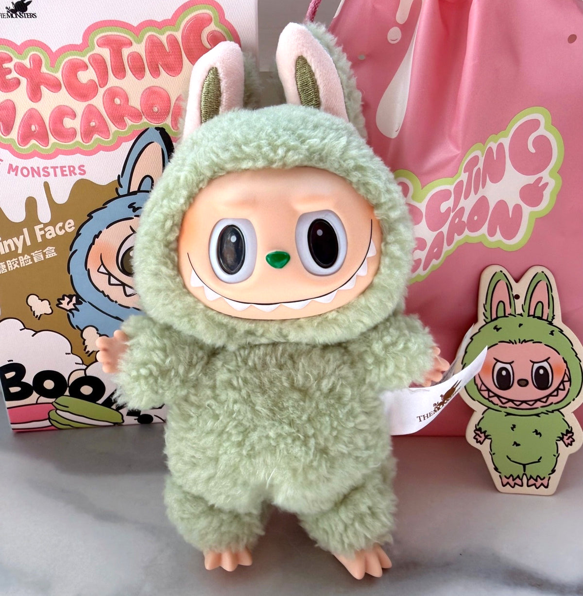 LABUBU Exciting Macaron GREEN GRAPE Plush AUTHENTIC the Monsters POP MART 💚