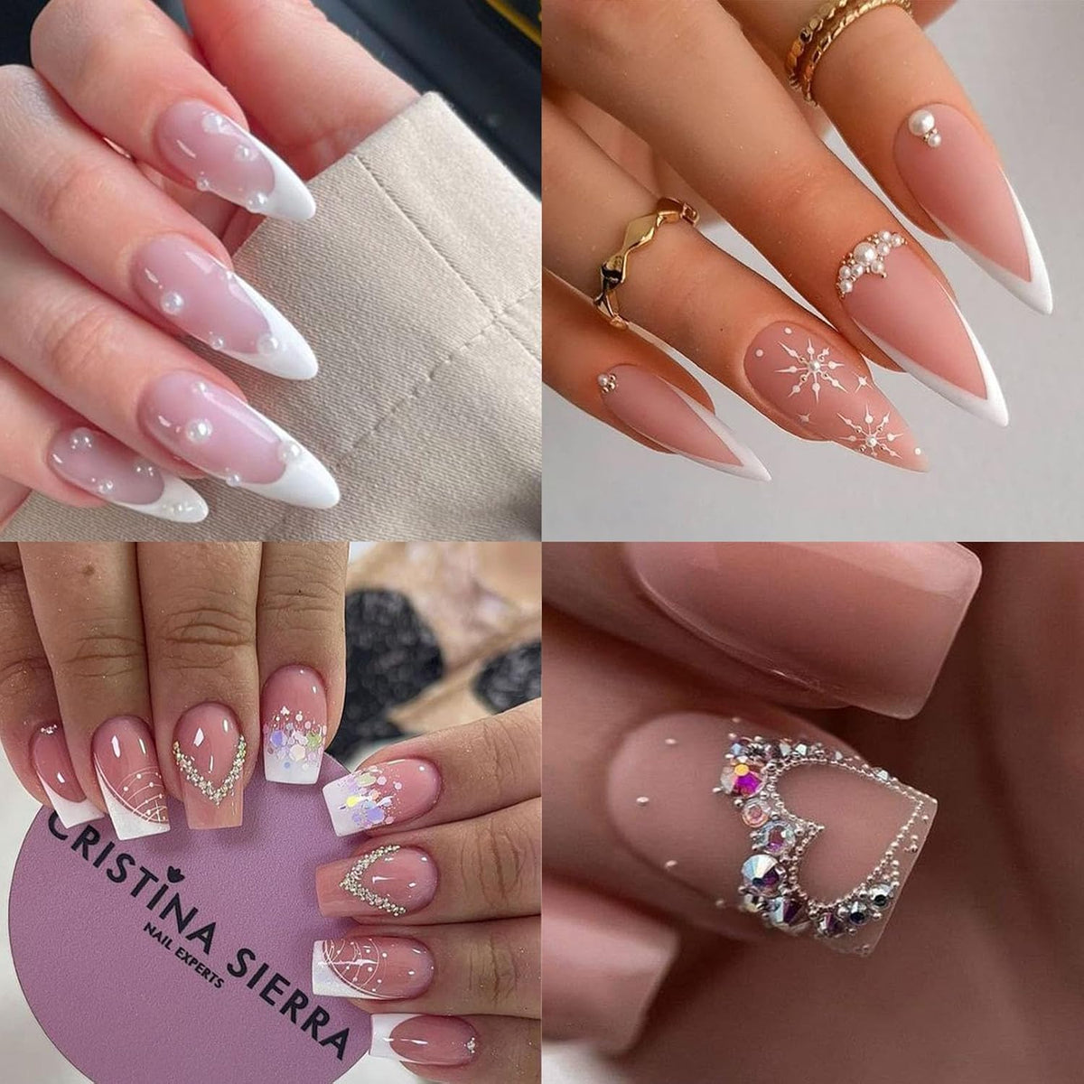 Nail Steel Ball with Pearls for Women Nail Art DIY Nail Charms